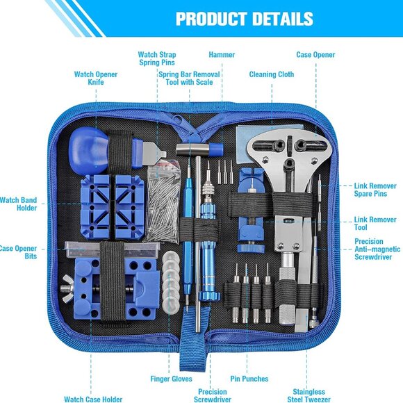 Watch Repair Kit, BYNIIUR Watch Battery Replacement Tool Kit - Picture 7 of 7